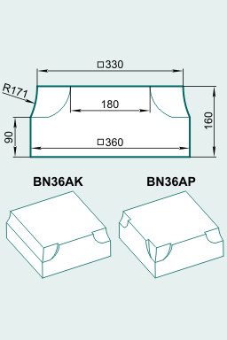 Основание тумбы BN36A - изображение товара каталога Архистиль
