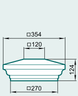 Крышка на столб LK27B - изображение товара каталога Архистиль