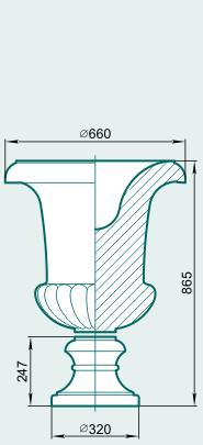 Вазон LV85M - изображение товара каталога Архистиль