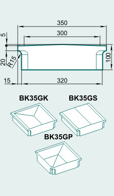 Крышка тумбы BK35G - Изображение каталога Архистиль