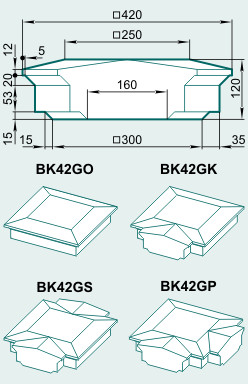 Крышка тумбы BK42G - Изображение каталога Архистиль