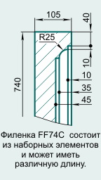 Филенка FF74C - изображение товара каталога Архистиль