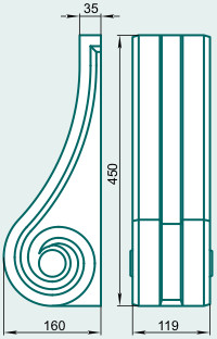 Кронштейн FT45C - Изображение каталога Архистиль