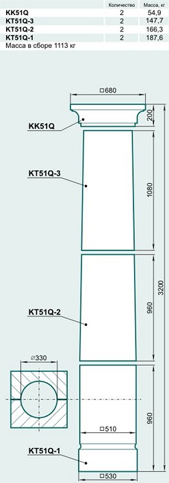 Колонна K51Q - изображение товара каталога Архистиль