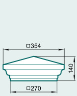 Крышка на столб LK27A - изображение товара каталога Архистиль