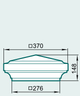 Крышка на столб LK28A - изображение товара каталога Архистиль
