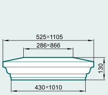 Крышка на столб LK43-1010B - изображение товара каталога Архистиль