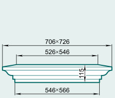 Крышка на столб LK55B - изображение товара каталога Архистиль