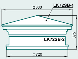 Крышка на столб LK72SB - изображение товара каталога Архистиль
