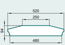 Крышка парапетная LP48TB - изображение товара каталога Архистиль