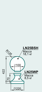 Шар LN25WSB - изображение товара каталога Архистиль